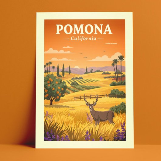 Vintag Pomona Kalifornien Postkarte