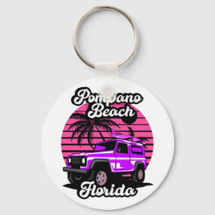 Vintag Pompano Beach Florida Schlüsselanhänger