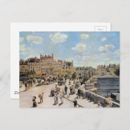 Vintag Pont Neuf Paris Frankreich Postkarte (Vorne/Hinten)