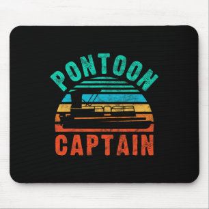 Vintag Pontoon Captain Boat Owner Bootbesitzer Mousepad