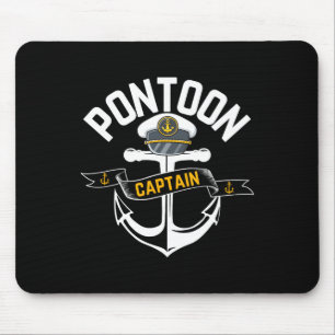 Vintag Pontoon Captain Funny Pontoon Boat Mousepad