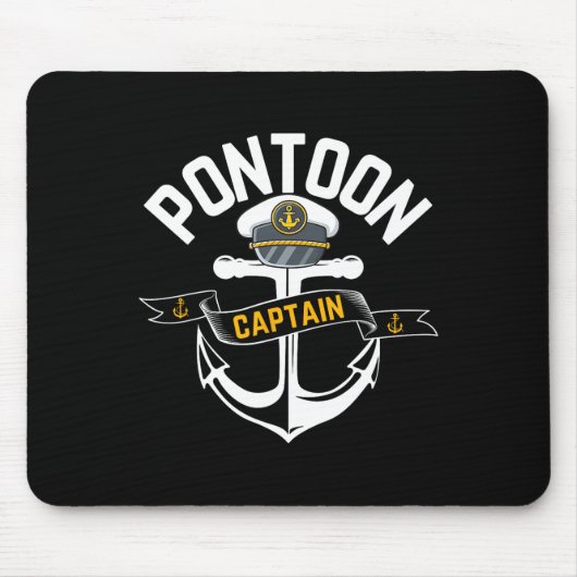 Vintag Pontoon Captain Funny Pontoon Boat Mousepad (Vorne)