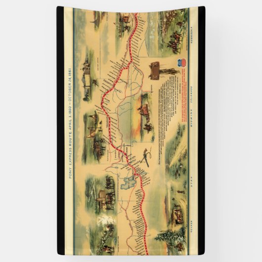 Vintag Pony Express Banner (Vertikal)