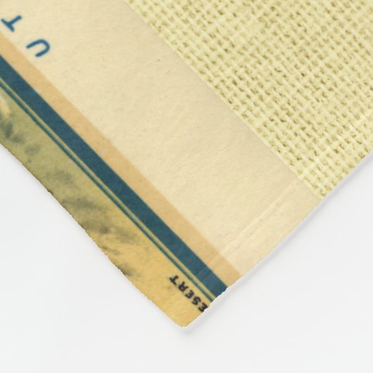 Vintag Pony Express Karte Fleecedecke (Ecke)