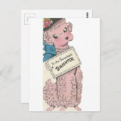 Vintag Poodle Daughter Postkarte (Vorne/Hinten)