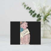 Vintag Poodle Daughter Postkarte (Stehend Vorderseite)