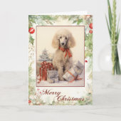 Vintag Poodle Weihnachten (Vorderseite)