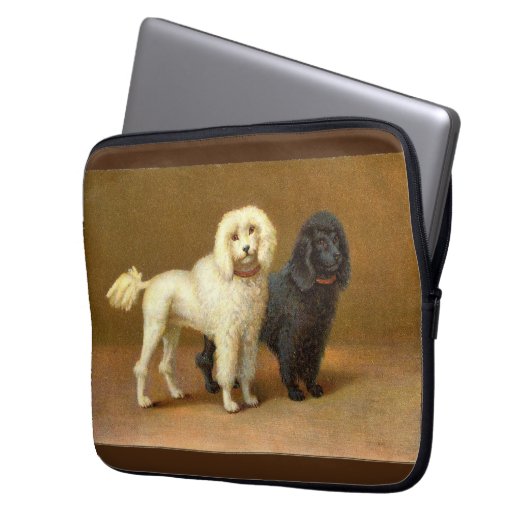 Vintag Poodles Electronics Bag Laptopschutzhülle (Vorderseite Links)