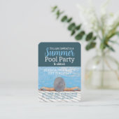 Vintag Pool Party Geburtstag Handout Tickets (Stehend Vorderseite)