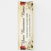 Vintag Poppies Ephemera Banner (Vertikal)