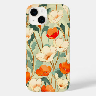 Vintag Poppy Blossom Case-Mate iPhone 14 Hülle