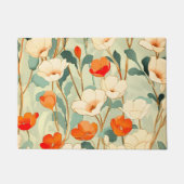 Vintag Poppy Blossom Fußmatte (Vorderseite)