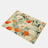 Vintag Poppy Blossom Fußmatte (Schrägansicht)