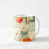 Vintag Poppy Blossom Kaffeetasse (VorderseiteRechts)