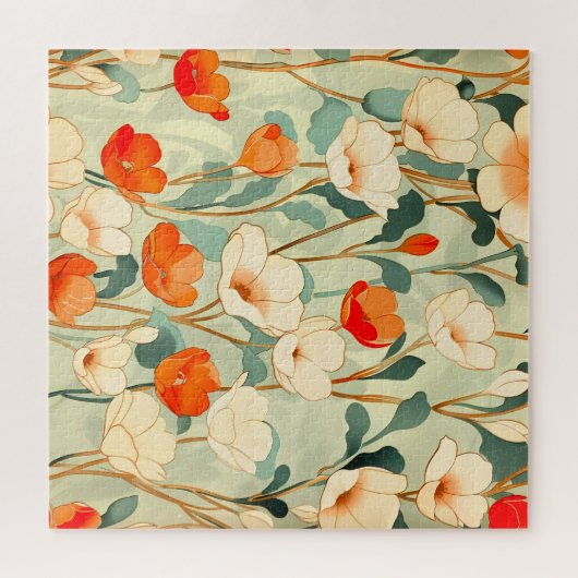 Vintag Poppy Blossom Puzzle (Horizontal)
