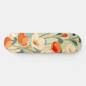 Vintag Poppy Blossom Skateboard (Horizontal)