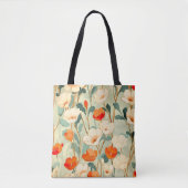 Vintag Poppy Blossom Tasche (Vorderseite)