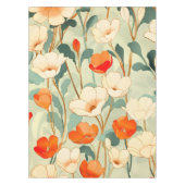 Vintag Poppy Blossom Tischdecke (Vorderseite)