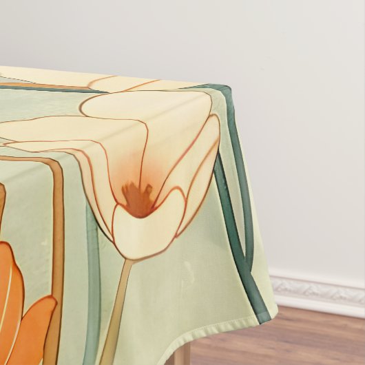 Vintag Poppy Blossom Tischdecke (Beispiel)