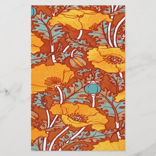 Vintag Poppy Briefpapier (Vorderseite)