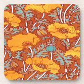 Vintag Poppy Getränkeuntersetzer (Vorderseite)