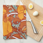 Vintag Poppy Handtuch (Viertel Falte)