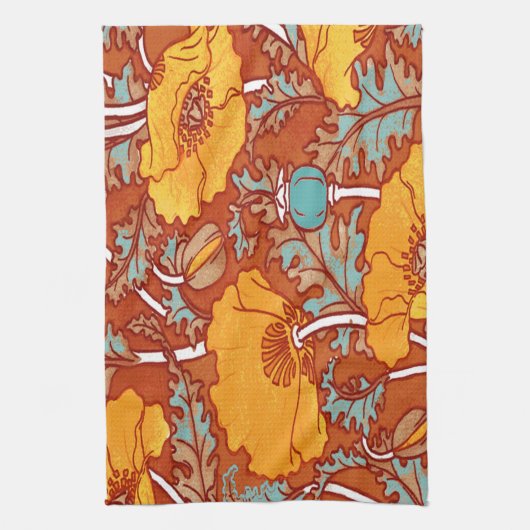 Vintag Poppy Handtuch (Vertikal)