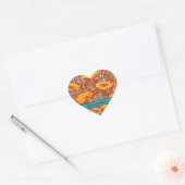 Vintag Poppy ~ Heart Sticker (Umschlag)