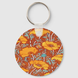 Vintag Poppy Schlüsselanhänger