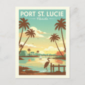 Vintag Port St. Lucie Florida Postkarte (Vorderseite)