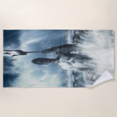 Vintag Poseidon Strandtuch (Vorderseite)