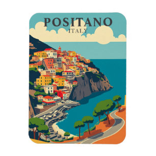 Vintag Positano Italien Küstenreise Magnet