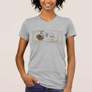 Vintag Post Card Erntedank Türkei T-Shirt