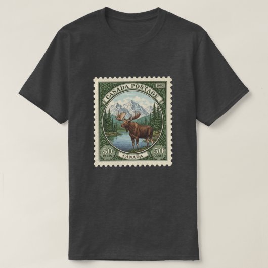 Vintag Postage Briefmarke Kanada T-Shirt (Design vorne)