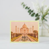 Vintag Postcard Taj Mahal Indien Postkarte (Stehend Vorderseite)