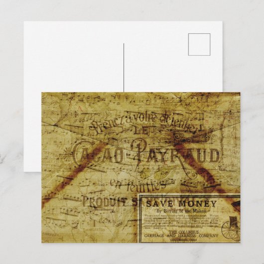 Vintag Postkarte (Vorne/Hinten)