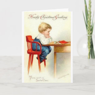 Vintag Pouting Weihnachtskarte Feiertagskarte
