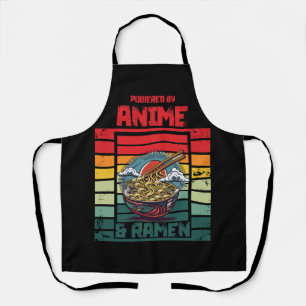Vintag Powered by Anime und Ramen Liebe Anime Nood Schürze