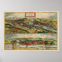 Vintag Prag & Tschechien Karte (1588)