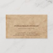 Vintag Premium Dick Luxus Kreativ Stilvoll Visitenkarte (Rückseite)