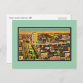 Vintag Preston Gardens Baltimore MD Postkarte (Vorne/Hinten)