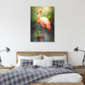 Vintag Pride Flamingo Leinwanddruck (Insitu (Schlafzimmer))