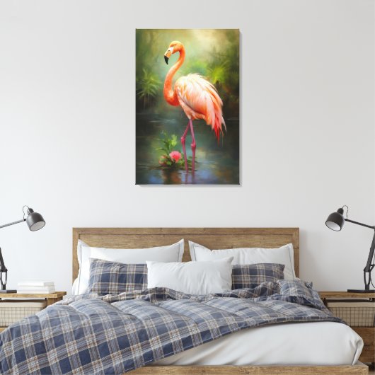 Vintag Pride Flamingo Leinwanddruck (Insitu (Schlafzimmer))