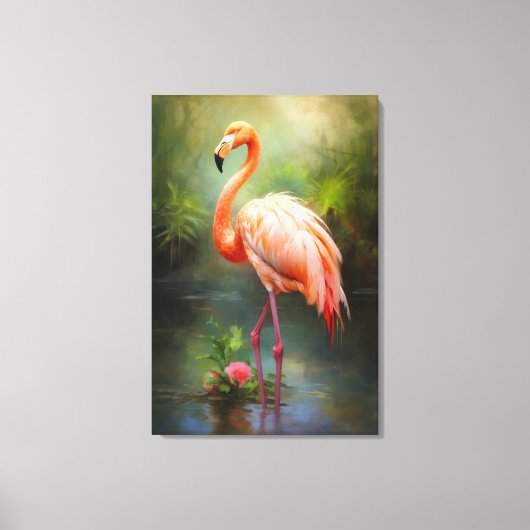 Vintag Pride Flamingo Leinwanddruck (Vorderseite)