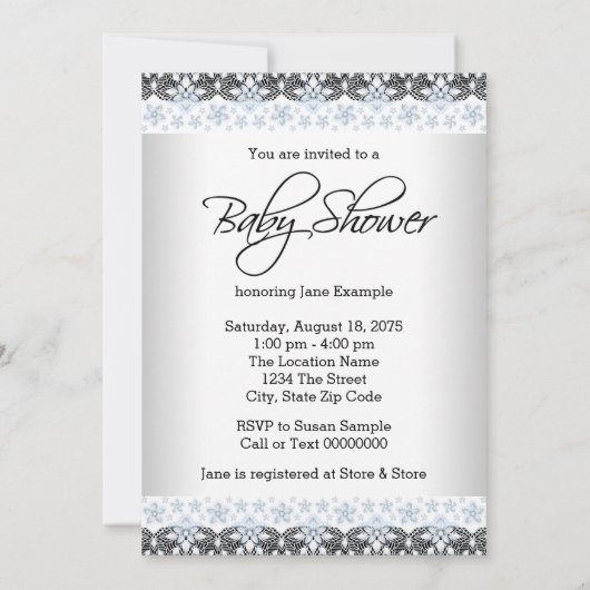 Vintag Prince Baby Boy Dusche Einladung (Rückseite)