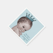 Vintag Prince Baby Dusche Personalisiert Serviette (Ecke)