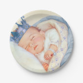 Vintag Prince Boy Baby Dusche Pappteller (Vorderseite)