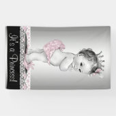Vintag Princess Baby Dusche Banner (Horizontal)