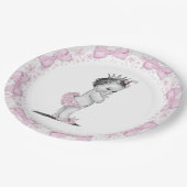 Vintag Princess Baby Dusche Pappteller (Schrägansicht)