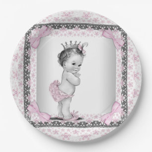 Vintag Princess Baby Dusche Pappteller
